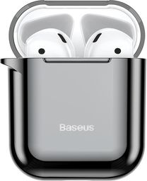 Baseus Baseus błyszczące silikonowe etui case na słuchawki AirPods 2gen / 1gen czarny (ARAPPOD-A01) uniwersalny