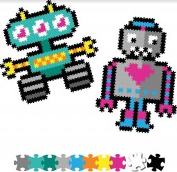  Fat Brain Toys Puzzelki Pixelki Jixelz 700 elem. -roboty