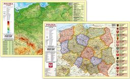  EkoGraf Podkładka na biurko - Mapa fizyczno-admini. Polska
