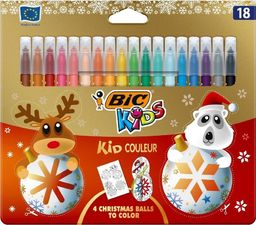  Bic Flamastry Kid Couleur, 18 kolorów, Christmas