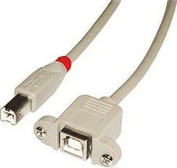 Kabel USB Lindy USB-B - 0.5 m Beżowy (31800)