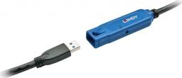 Kabel USB Lindy USB-A - USB-A 15 m Czarny (43229)