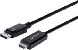 Kabel Manhattan DisplayPort - HDMI 1.8m czarny (153201)