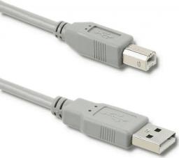 Kabel USB Qoltec USB-A - USB-B 0.5 m Szary (50394)