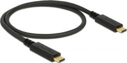 Kabel USB Delock USB-C - USB-C 0.5 m Czarny (83042)