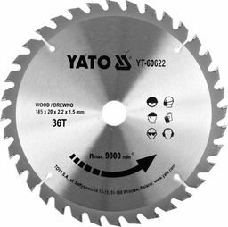 Yato PIŁA TARCZ.WID. 185*36*20 60622 YT-60622