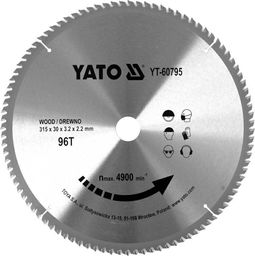Yato YATO PIŁA TARCZ.WID. 315*96*30 60795 YT-60795
