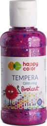  Happy Color Farba tempera brokatowa 118ml różowa