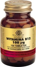  Solgar SOLGAR Witamina B12 naturalna tabl. 0,1mg