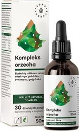 Aura Herbals Kompleks Orzecha, Kompleks Orzecha Naturalnego, orzech włoski, goździki, cynamon, grejpfrut, krople, 50 ml
