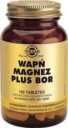  Solgar SOLGAR Wapń Magnez + Bor tabl. 100 tabl.