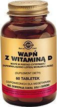 Solgar SOLGAR Wapń z wit. D 60 tabl.