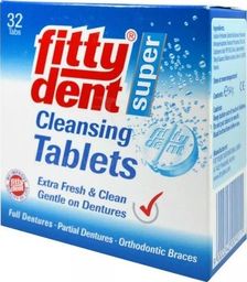 Fittydent Fittydent, Tabletki silnie czyszczące protezy, Dentaid, 32 sztuki