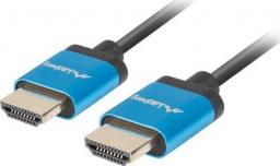 Kabel Lanberg HDMI - HDMI 0.5m niebieski (CA-HDMI-22CU-0005-BK)