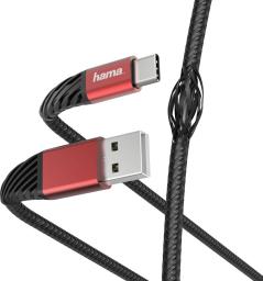 Kabel USB Hama USB-A - USB-C 1.5 m Czarny (001872180000)