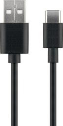 Kabel USB MicroConnect USB-A - 1 m Czarny (USB3.1CCHAR1B)