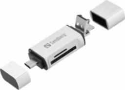 Adapter USB Sandberg Card Reader USB-C+USB+MicroUSB
