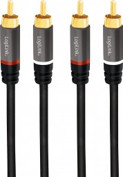 Kabel LogiLink RCA (Cinch) x2 - RCA (Cinch) x2 7.5m czarny (CA1208)