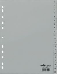  Durable DURABLE Zahlenregister A4 1-20 PP volldeckend grau