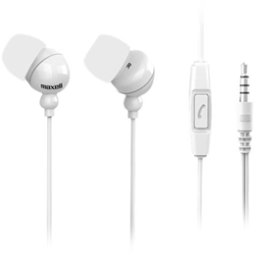 Słuchawki Maxell Słuchawki Maxell Plugz+mic z mikrofonem silikon białe