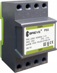  BREVE Transformator 1-fazowy modułowy PSS 30N 30VA 230/24V /na szynę/ 16024-9879