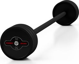Marbo Sport Sztanga prosta Steel Rubber Barbell 30kg czarna