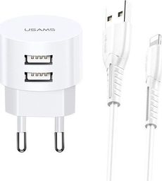 Ładowarka Usams T20 2x USB-A 2.1 A (66163-uniw)
