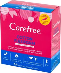 Carefree Carefree Cotton Flexiform Wkładki higieniczne Unscented-bezzapachowe 1op.-56szt
