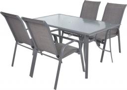  Hecht Zestaw mebli ogrodowych Sofia Set 4 stół+ 4 krzesła aluminium