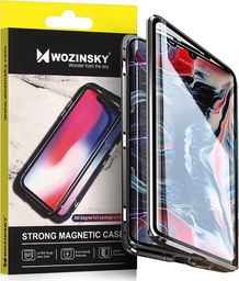  Wozinsky Wozinsky Full Magnetic Case magnetyczne etui 360 pokrowiec na przód i tył z wbudowanym szkłem iPhone 11 czarno-przezroczysty uniwersalny