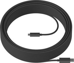 Kabel USB Logitech USB-A - USB-C 10 m Czarny (939-001799)