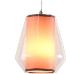 Lampa wisząca Platinet PLATINET PENDANT LAMP SELENE P161040 E27 GLASS+FABRIC CLEAR 19x21 [44020]