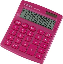 Kalkulator Citizen Citizen kalkulator SDC812NRPKE, różowa, biurkowy, 12 miejsc, podwójne zasilanie