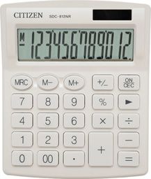 Kalkulator Citizen Citizen kalkulator SDC812NRWHE, biała, biurkowy, 12 miejsc, podwójne zasilanie