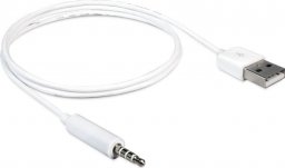 Kabel USB Delock USB-A - mini Jack 3.5 mm 1 m Biały (83182)