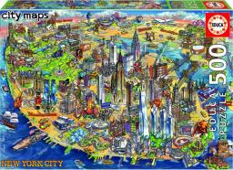  Educa Puzzle 500 Elementów Mapa New York