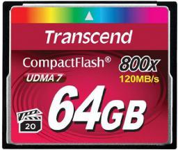 Karta Transcend 800x Compact Flash 64 GB  (TS64GCF800)