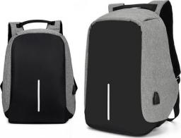  Alogy Plecak sportowy na laptopa z portem USB szaro-czarny