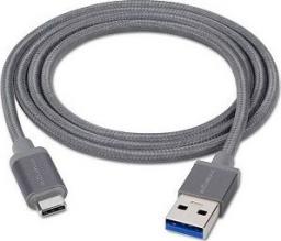 Kabel USB Innergie USB-A - USB-C 1 m Szary (3082186301)