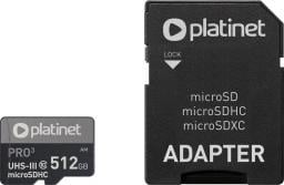 Karta Platinet Pro MicroSDXC 512 GB Class 10 UHS-III/U3 A2  (PMMSDX512UIII)