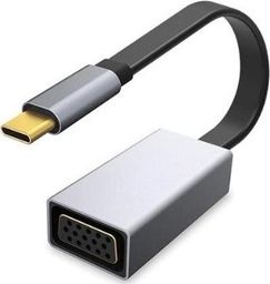 Adapter USB Platinet USB-C - VGA Srebrny  (PMMA9089)