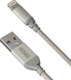 Kabel USB Yenkee USB-A - Lightning 1 m Srebrny (30015969)