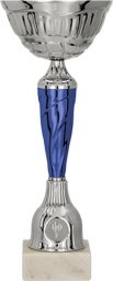  Victoria Sport Puchar metalowy srebrno-niebieski