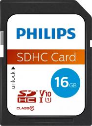 Karta Philips SDHC 16 GB Class 10 UHS-I/U1 V10 (FM16SD45B/00)