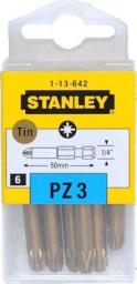  Stanley końcówka 1/4'' długa Pz3 x 50mm TORS.HARD TIN 6 sztuk (13-642-1)