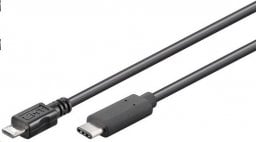 Kabel USB PremiumCord USB-C - microUSB 0.6 m Czarny (ku31cb06bk)