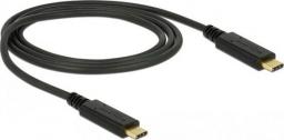 Kabel USB Delock USB-C - USB-C 1 m Czarny (83661)