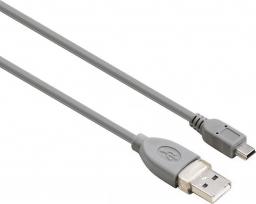 Kabel USB Hama USB-A - miniUSB 0.25 m Szary (000396610000)