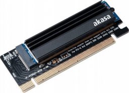  Akasa Akasa M.2 PCIe Adapter mit Kühler - schwarz