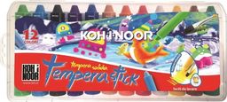 Koh I Noor Kredki woskowe wykręcane Tempera Stick 12 kolorów